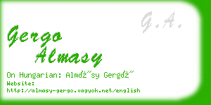 gergo almasy business card